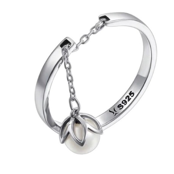 Jewelry - 925 Sterling Silver Tears Of Flowers Dangle Open Finger Rings for Women